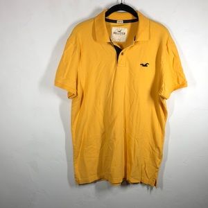 Hollister yellow polo size large